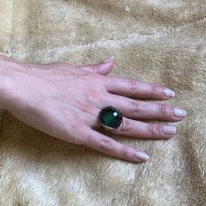 French Connection Faceted Crystal Ring S/M